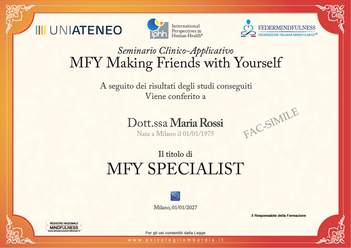 Attestato Mindfulnes MFY
